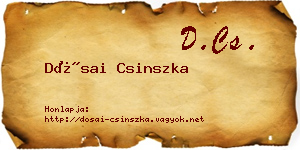 Dósai Csinszka névjegykártya