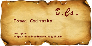 Dósai Csinszka névjegykártya